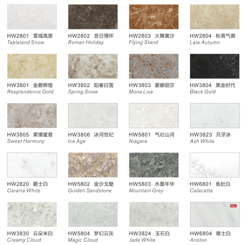 Acrylic solid surface Koris corion sheets artificial stone calacatta white