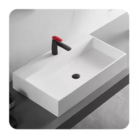 Easy-clean acrylic basin Undermount stone sink Lightweight