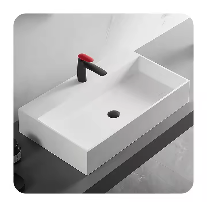 Easy-clean acrylic basin Undermount stone sink Lightweight