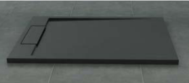 Bathroom shower tray made of solid surface