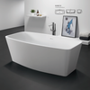 rectangle Compact acrylic stone bathtubs for apartments solid surface