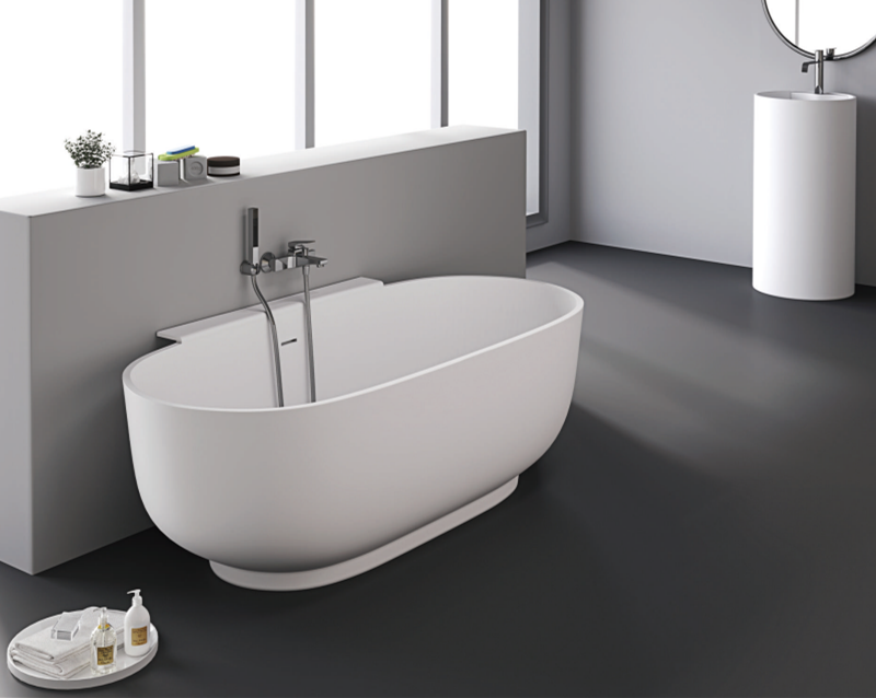 Large freestanding acrylic solid surface bathtubs