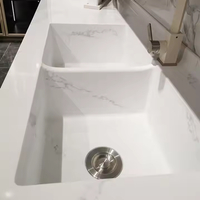 single bowl double bowls pure white Drop-in acrylic basin