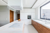 New Design Modern New House Custom Furniture Modular Flat Pack Acrylic Solid Surface Kitchen Cabinet for Builder