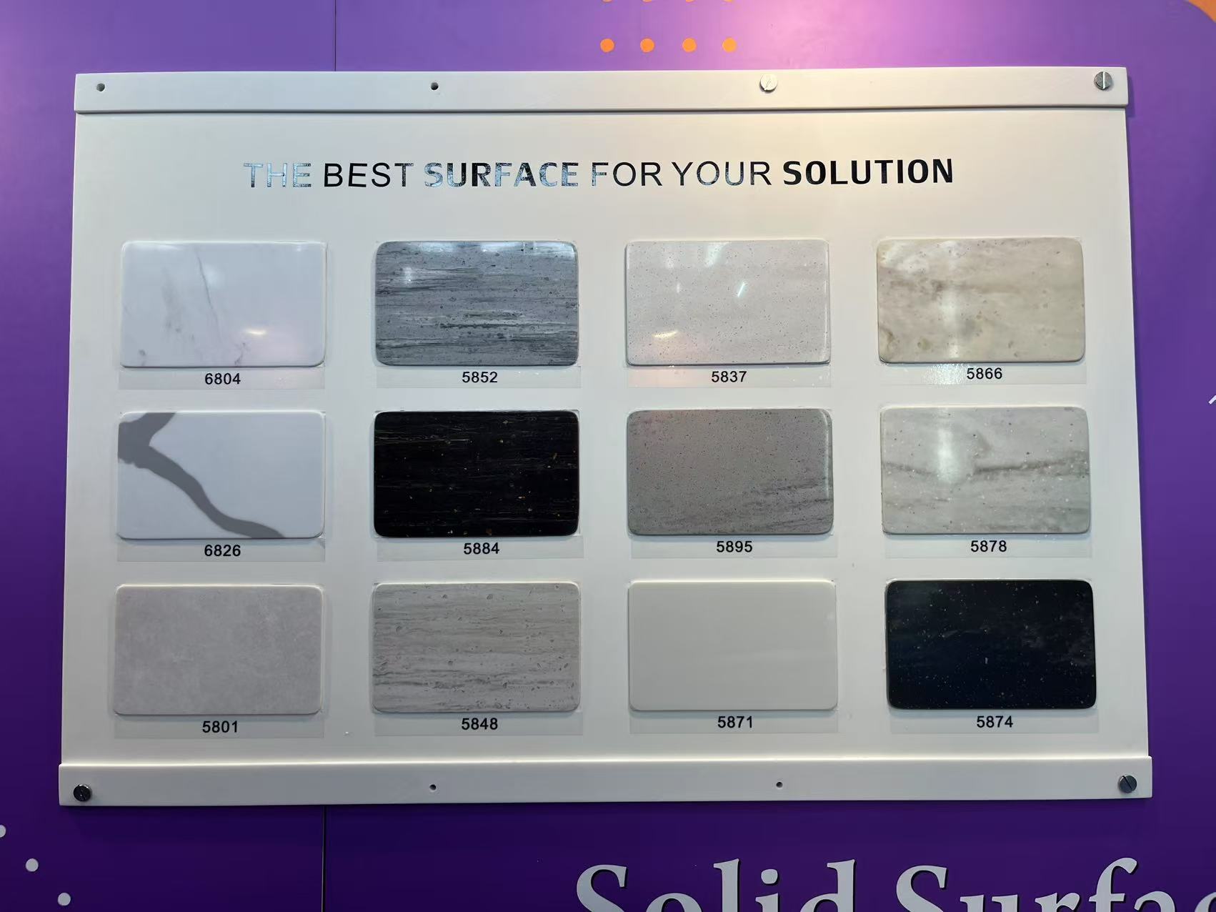 2025 New Color Solid Surface Sheets Artificial Stone Customize Marble Look Acrylic Solid Surface for Contertop 