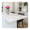 Acrylic one piece bathroom sink and countertop white black
