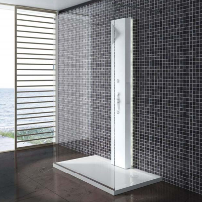 High-gloss acrylic shower tray