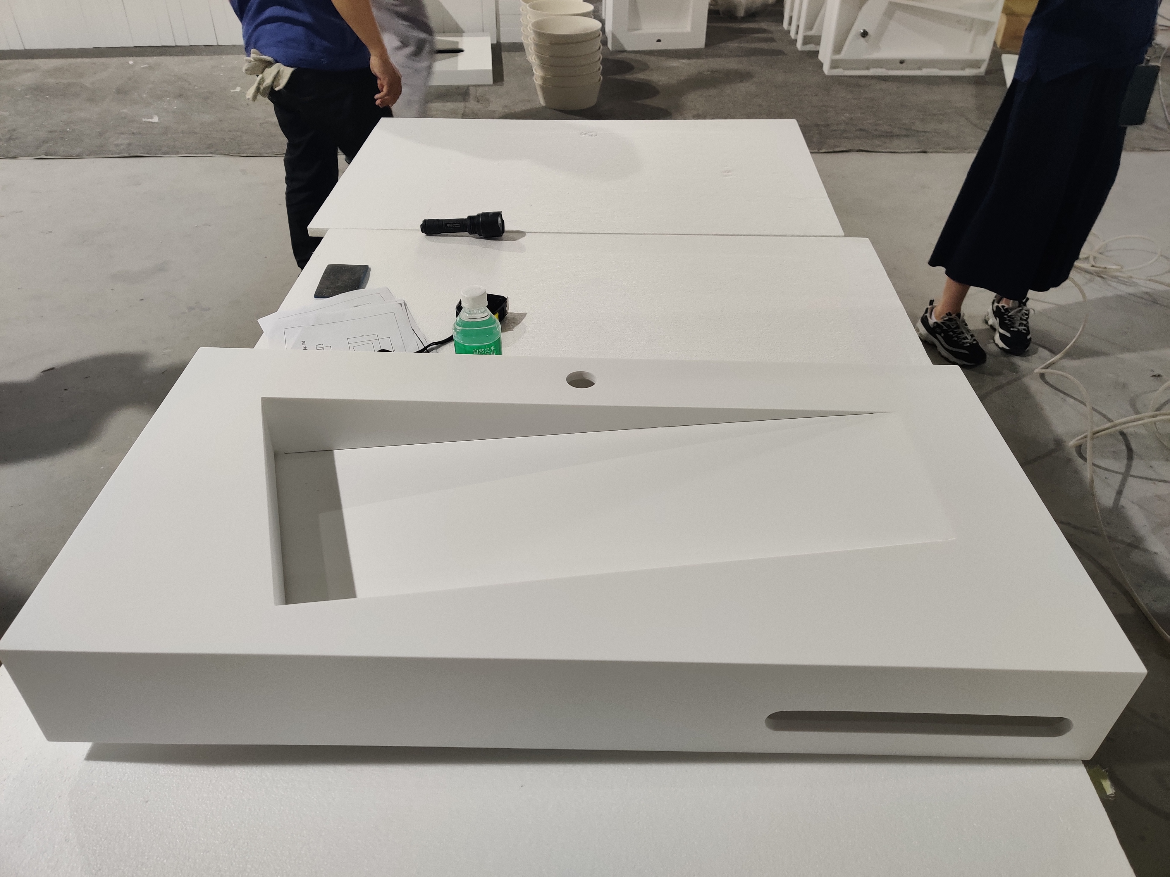 Acrylic Solid Surface Under-mount Wash Basin