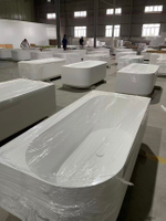 Durable Non-Porous Acrylic Solid Surface Tub – Whirlpool-Ready & Built for Long-Lasting Gloss