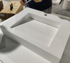 Koris Acrylic Solid Surface Integrated Acrylic Wash Basin with Vanity Top Wall mount sink